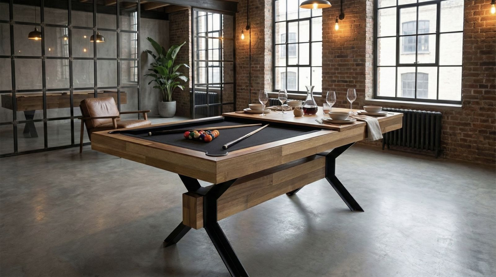 BigBoyRoom 多功能餐桌撞球桌一桌兩用