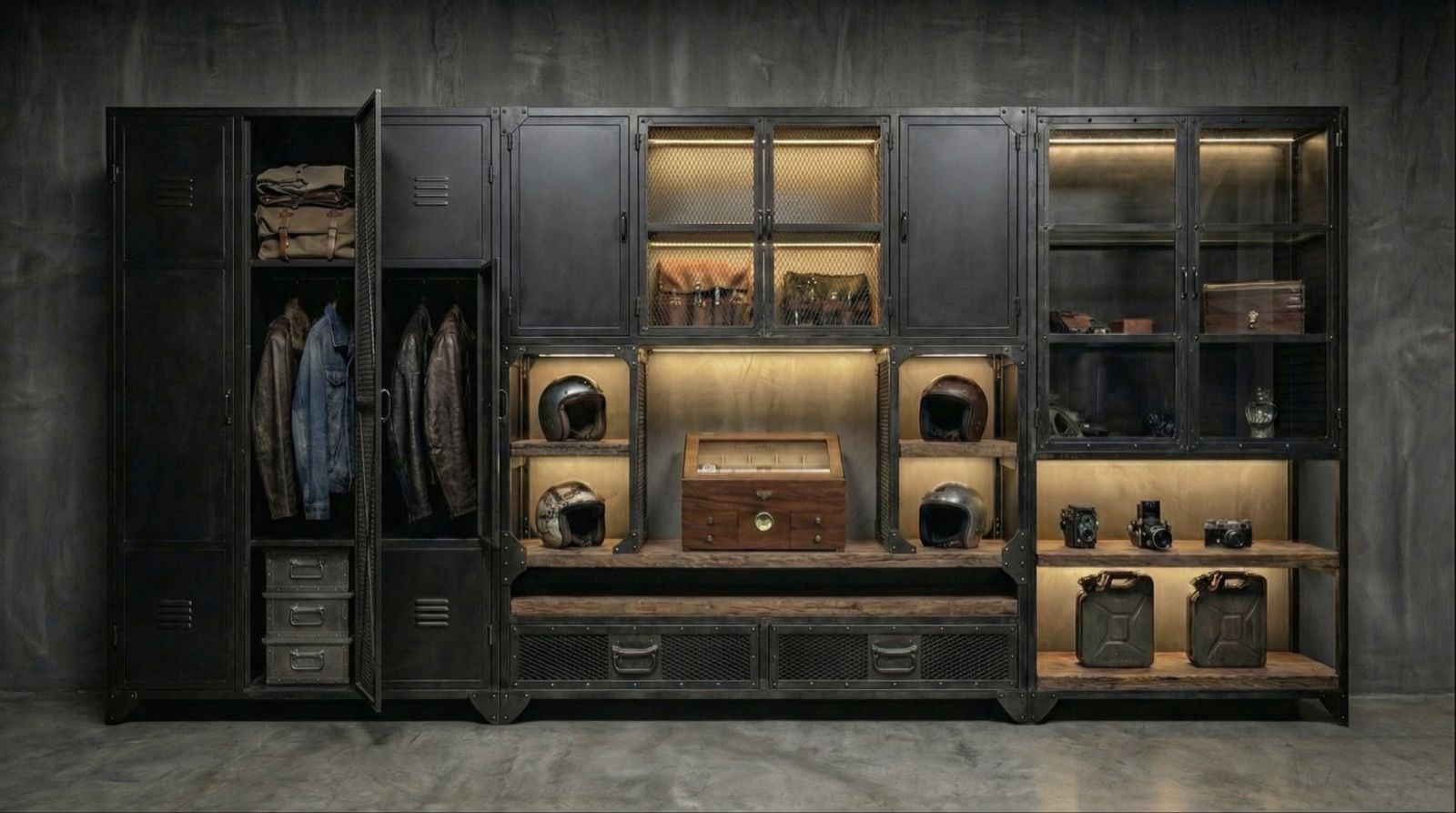 工業風鐵件訂製櫃展示收藏品