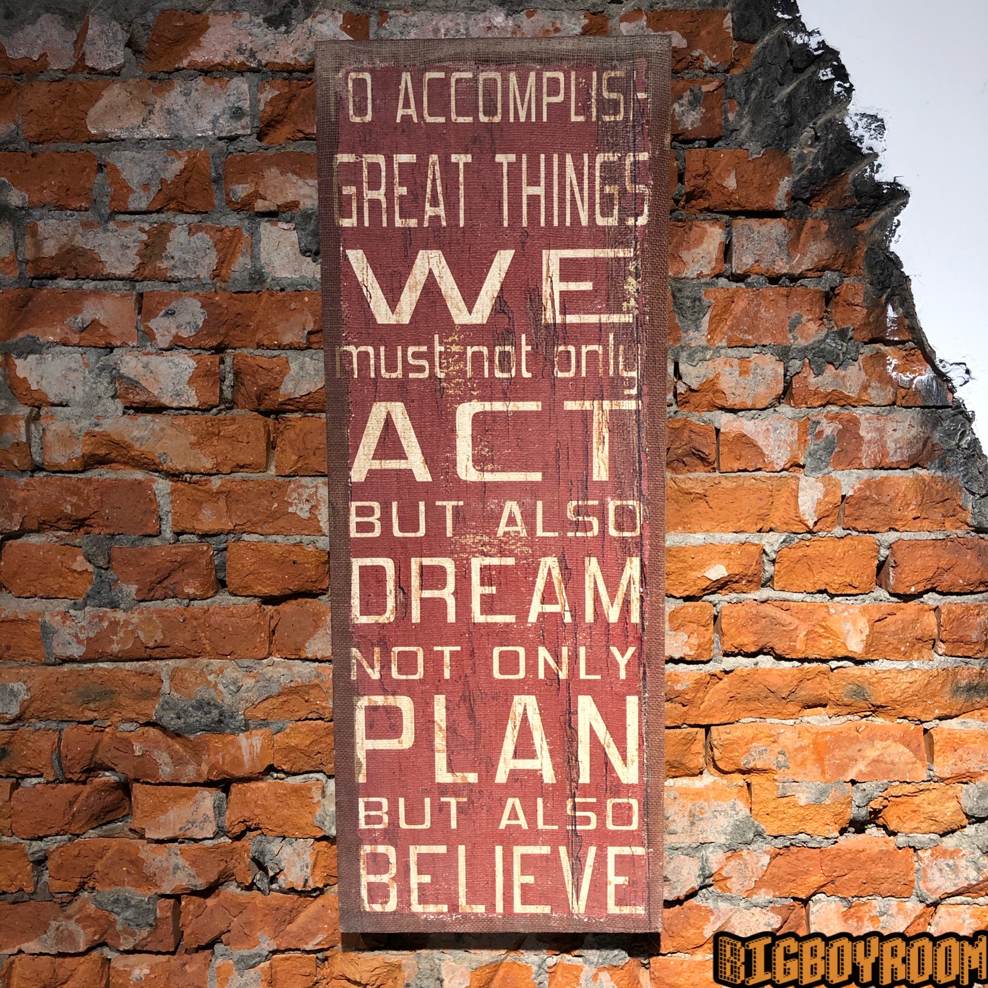 Bigboyroom美式復古工業風家具 美式仿舊名言佳句勵志壁掛w240